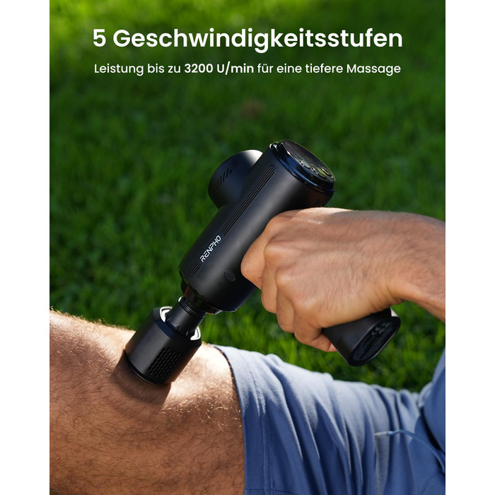 Масажер RENPHO Active Thermacool 2 з підігрівом та охолодженням, 5 швидкостей, 5 насадок, для м'язової терапії