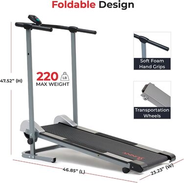 Механічна бігова доріжка Sunny Health & Fitness SF-T1407M для дому