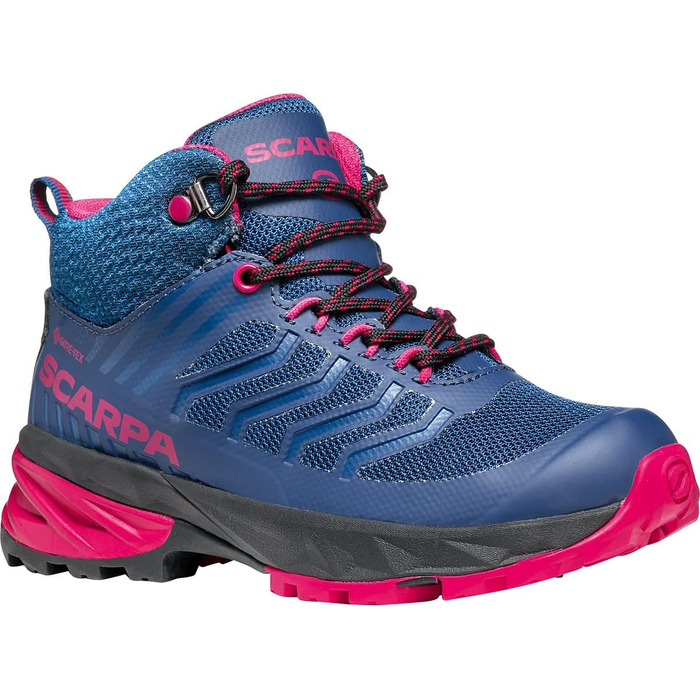 Дитячі трекінгові черевики Scarpa Kinder Rush Mid GTX (28 EU, Blue Fuxia)
