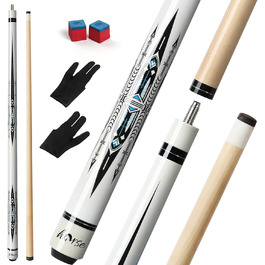 Більярдний кий Horse Billiard з наконечниками 13 мм, 147 см, включає рукавички та крейду, для дорослих, дизайн Gotik, Ahorn/Eschenholz