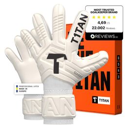 Воротарські рукавички T1TAN Classic Junior 3-6 років, дитячі для футболу, білі. Дихаючі воротарські рукавички для хлопчиків та дівчаток.