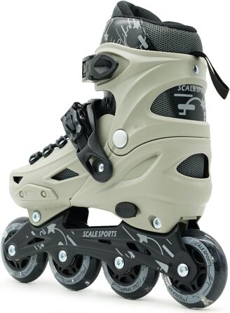 Регульовані ролики з підсвічуванням - дитячі ролики для інлайнів для дітей та дорослих S (11C-1.5 UK) сірі