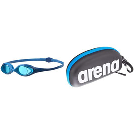 Дитячі унісекс окуляри для плавання Arena Spider Junior, з UV-захистом, антифогом, жорсткими лінзами, сині, з футляром