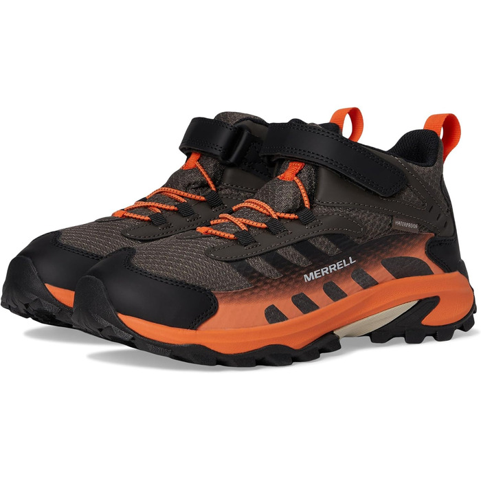 Черевики Merrell Moab Speed 2 Mid Waterproof з альтернативною застібкою (33 EU, Gunsmoke Orange)