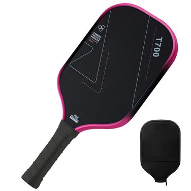 Ракетка для піклболу з вуглецевого волокна, 16 мм Shark Power Polymer-сердечник, гарячий прес, чорна