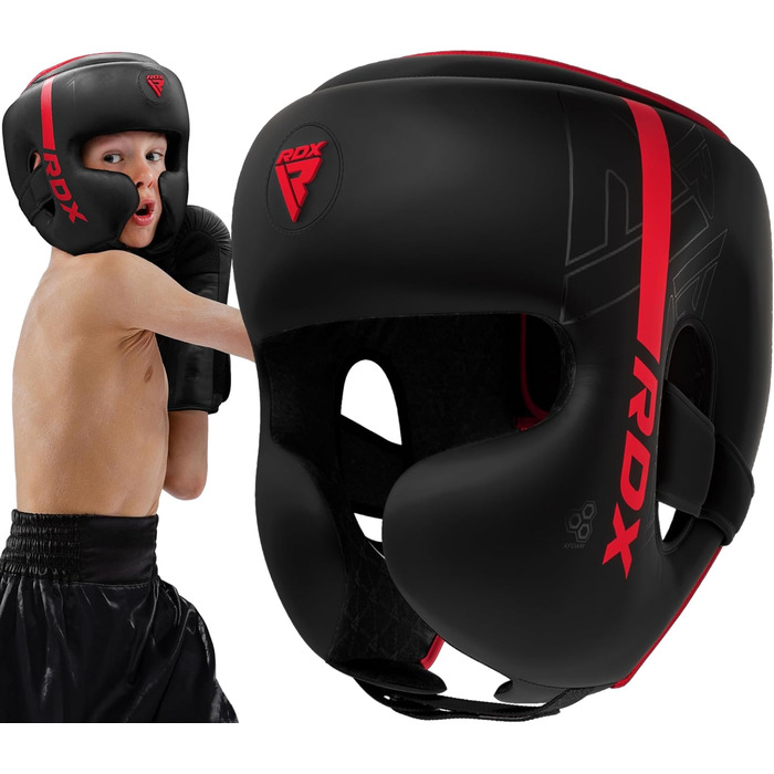 Дитячий боксерський шолом RDX для кікбоксингу, MMA, тайського боксу, карате, тхеквондо, тренувань, Maya Hide шкіра