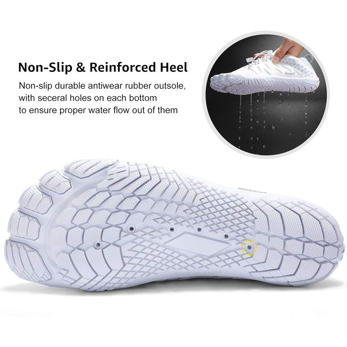 Водні черевики Raqua Composite Mesh для чоловіків та жінок, білі, 37 EU Wz114