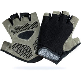 Рукавички для велосипеда для чоловіків та жінок: MTB, тренувальні, для шосе та гірського велосипеда, напівпальцеві, літні, чорний колір, розмір M