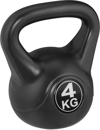 Kettlebell Relaxdays пластиковий, різні ваги, чорний, для фітнесу, для чоловіків і жінок