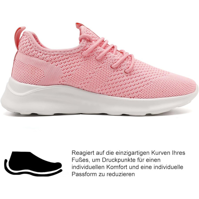 Жіночі кросівки для бігу та тенісу Damen Rosa 39 EU: Легкі, дихаючі, нековзні