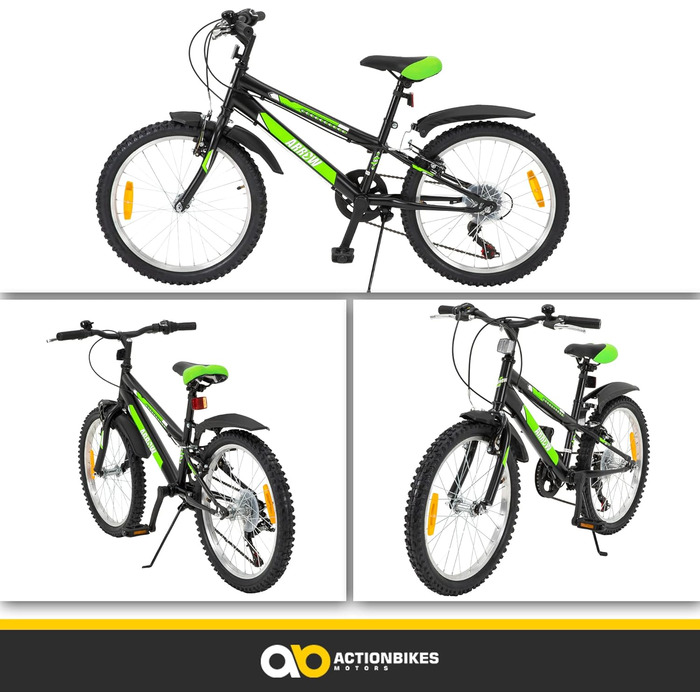 Дитячий велосипед Actionbikes Arrow 20/24 дюймів, 6 швидкостей, V-Brake, захист крил, для хлопчиків і дівчаток, від 6 до 12 років