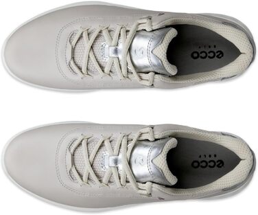 Жіноче кеди ECCO S Casual Lace Waterproof для гольфу, білий (37 EU, Gravel Silver Metallic)