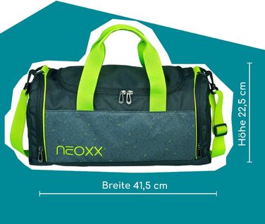 Дитяча спортивна сумка neoxx для хлопчиків і дівчат, сіра – дорожня сумка з вологовідділенням для тренувань, фітнесу, школи, плавання