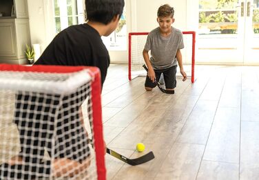 SKLZ Pro Mini Хоккейний Набір: 2 ворота, 2 ключки, 1 м'яч, червоний, компактний розмір