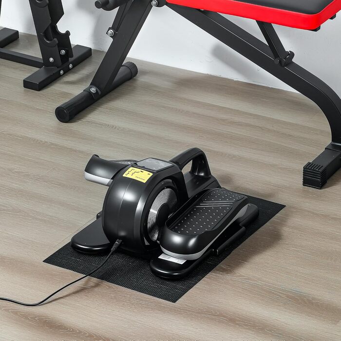 Міні-еліптичний тренажер SPORTNOW під стіл: крос-тренажер для дому з LCD, пультом ДУ та регулюванням швидкості