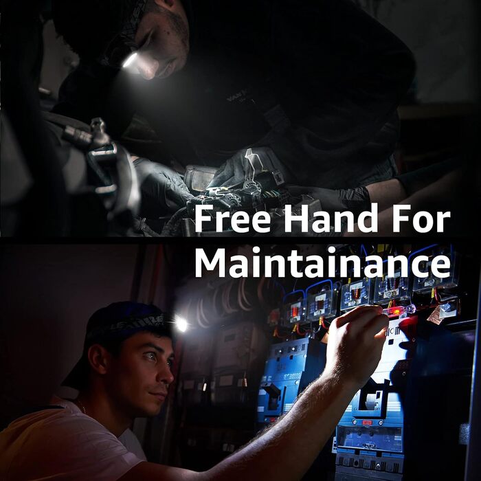 Лепро налобний ліхтар, 2 шт., надпотужний LED ліхтар з 6 режимами освітлення, водонепроникний, на батарейках, для їзди на велосипеді, бігу, кемпінгу, для дітей та дорослих, чорний