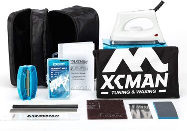 Комплект для обслуговування лиж і сноуборду XCMAN з праскою для воску, універсальним воском, кутником для кантів, щіткою, скребком і Ptex