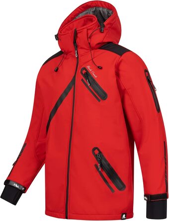 Чоловіча куртка-софтшелл Rock Creek Outdoor H-127 водонепроникна для прогулянок та активного відпочинку, червона, розмір 5XL
