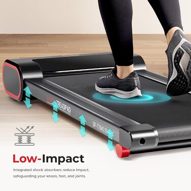 Бігова доріжка Sunny Health & Fitness SF-T7945SMART під стіл, розумна, тонка, з пультом, енергоефективна, підвищена безпека