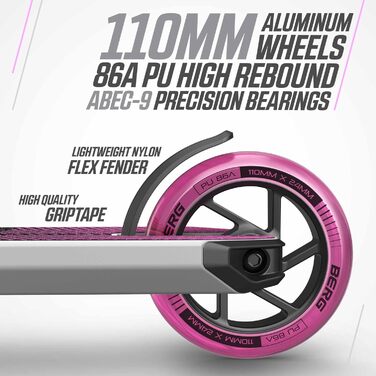 Скутер для трюків Berg Proxus X1 - дитячий, алюмінієвий, IHC компресія, ABEC 9, 110 мм колеса