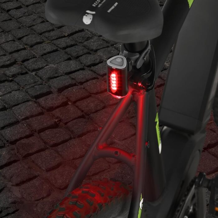 LED акумуляторний задній ліхтар Fischer Stableuchte TWIN, велосипедний, перезаряджається, IPX4, чорний