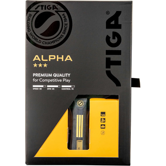 Пін-понг лопатка STIGA Bullet: 5-шарів, легка, губка 2 мм, флерований хват, для змагань