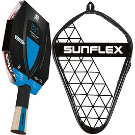 Sunflex Color COMP B35 ракетка для настільного тенісу, ITTF, для хобі та тренувань, синя накладка, для досвідчених гравців, конкавна ручка