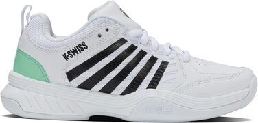 Жіноче тенісне взуття K-Swiss Court Express 2 Carpet 37 EU - Білий, Неонові м'ята та Чорний