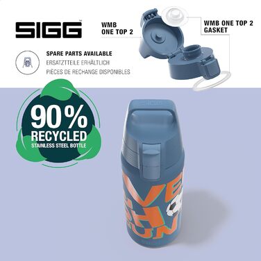 Дитяча ізольована пляшка для напоїв SIGG Shield Therm ONE 0,5 л, підходить для газованих напоїв, не протікає, легка, BPA-free, дизайн 5 Ballgame