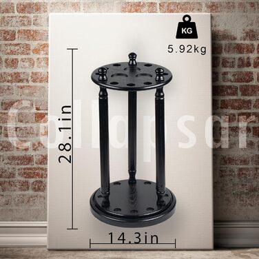 Стійка для більярдних київ Collapsar – підставка для 9 київ, масивна деревина, червона (чорна)