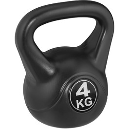 Kettlebell Relaxdays пластиковий, різні ваги, чорний, для фітнесу, для чоловіків і жінок