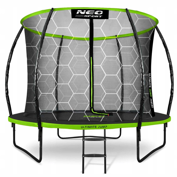 Садовий батут Neo-Sport 12ft/374см з внутрішньою сіткою та профільним каркасом