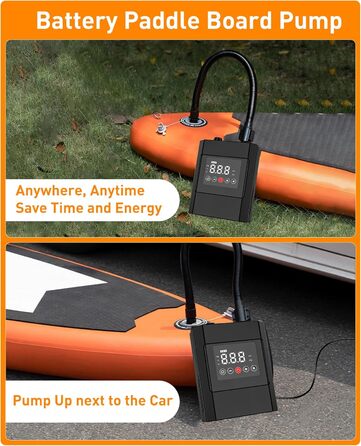 Електричний надувний насос SUP з акумулятором 12000mAh, 20 PSI, для SUP-дошок, човнів, каяків, кайтсерфінгу