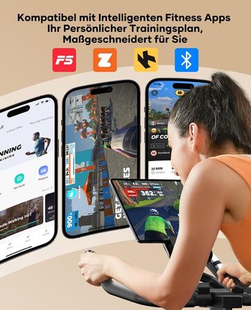 Велотренажер Neu Toputure з вимірюванням пульсу, 15 кг маховик, магнітний опір, до 160 кг, тримач для планшета, тримач для напоїв, помаранчевий