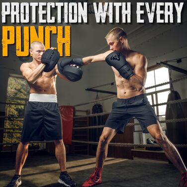 Боксерські подушки Islero Fitness чорного кольору для чоловіків та жінок: міцні, для ударів, MMA, муай-тай, кікбоксинг, хаки та джеб. Ідеальні для тренувань