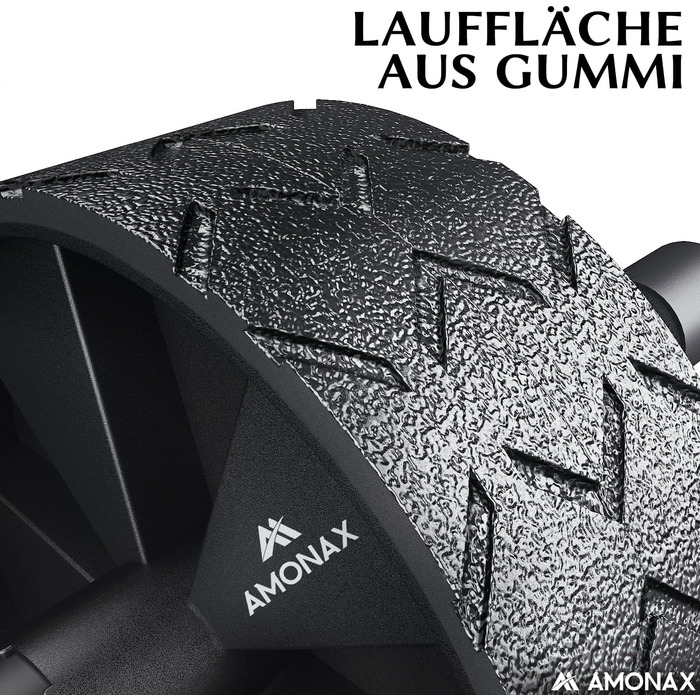 Ролер для пресу Amonax - тренажер для пресу з килимком для колін, для чоловіків та жінок, чорний