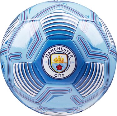 М'яч для футболу Manchester City FC, ліцензійний, розмір 3, 4 або 5 - подарунок для фанатів, блакитний