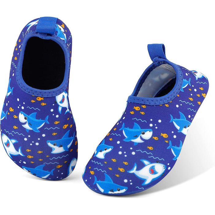 Дитячі шльопанці для плавання та басейну: антиковзкі, швидковисихаючі, для дівчаток та хлопчиків (21/22 EU, Navy Blue)