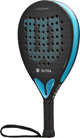Падель ракетка Wilson Ultra Elite V2, скловолокно/EVA, 361 г, чорна/синя