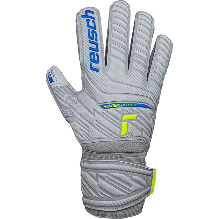 Рукавички воротарські Reusch Attrakt Grip Finger Support унісекс, розмір 10.5, для всіх поверхонь, сіро-жовті