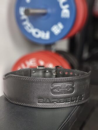 Преміум пояс для важкої атлетики з шкіри 8мм - BARBELTS, для бодібілдингу, кросфіту, важкої атлетики, для жінок та чоловіків, чорний