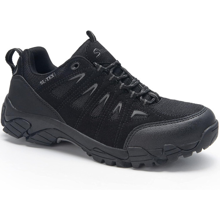 Черевики для хайкінгу SHULOOK чоловічі водонепроникні легкі трекінгові черевики з підтримкою щиколотки, неслизькі спортивні кросівки для кемпінгу та хайкінгу (47 EU, Чорний)