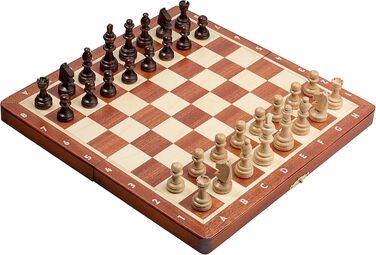 Велика магнітна дорожня шахова дошка з дерева Master of Chess 28 см, ручна робота, для дорослих і дітей