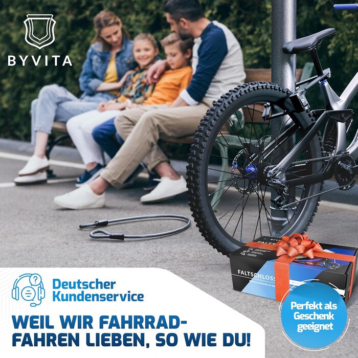 Замок для велосипеда складний 85см з кабельним замком - висока безпека, для електровелосипеда, з кріпленням