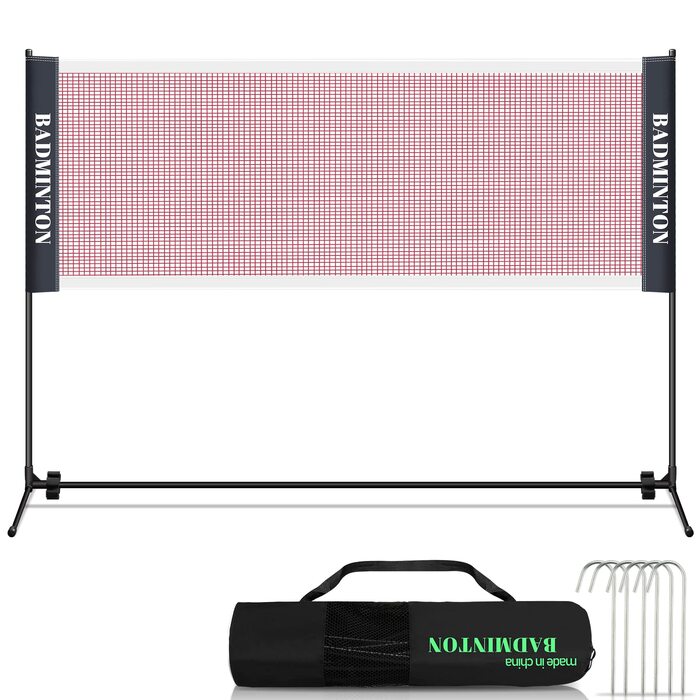 Мережа для бадмінтону та тенісу Icodm портативна, з регульованою висотою, складана для саду, приміщення, вулиці - 3.1 м