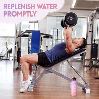 Фляга для води Motswedi з трубочкою, 1500 мл, BPA-Free, спортивна, непроливальна, для фітнесу, школи, подорожей, офісу, жовтогаряча