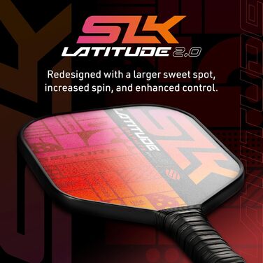 Падл для піклболу SLK Latitude 2.0 | Графіт G4 | Технологія Rev-Core+ | Поверхня SpinFlex | Оранжевий
