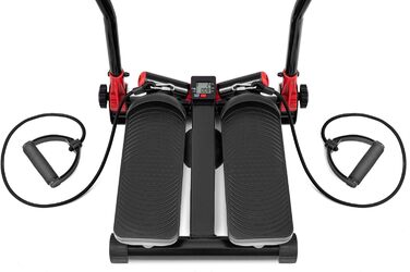 Степпер Hop-Sport HS-45S Slim для дому, червоний, з тренувальним комп'ютером, up-down-side, кардіотренажер для всього тіла