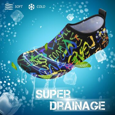 SIMARI Водні черевики для жінок та чоловіків, швидковисихаючі, шкарпетки для плавання, пляжні та спортивні черевики, аквашузи, SWS001, чорний, 46/47 EU