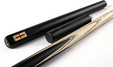 Більярдний кий Riley England RES-7 з жорстким кейсом, 3/4, ебенholz з 9.5 мм наконечником, 145 см, чорний/клен